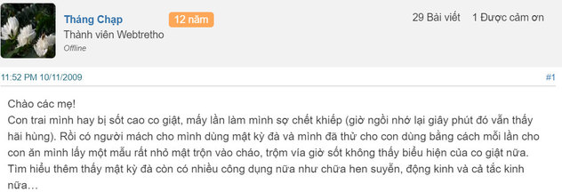 Mật kỳ đà chữa sốt cao co giật
